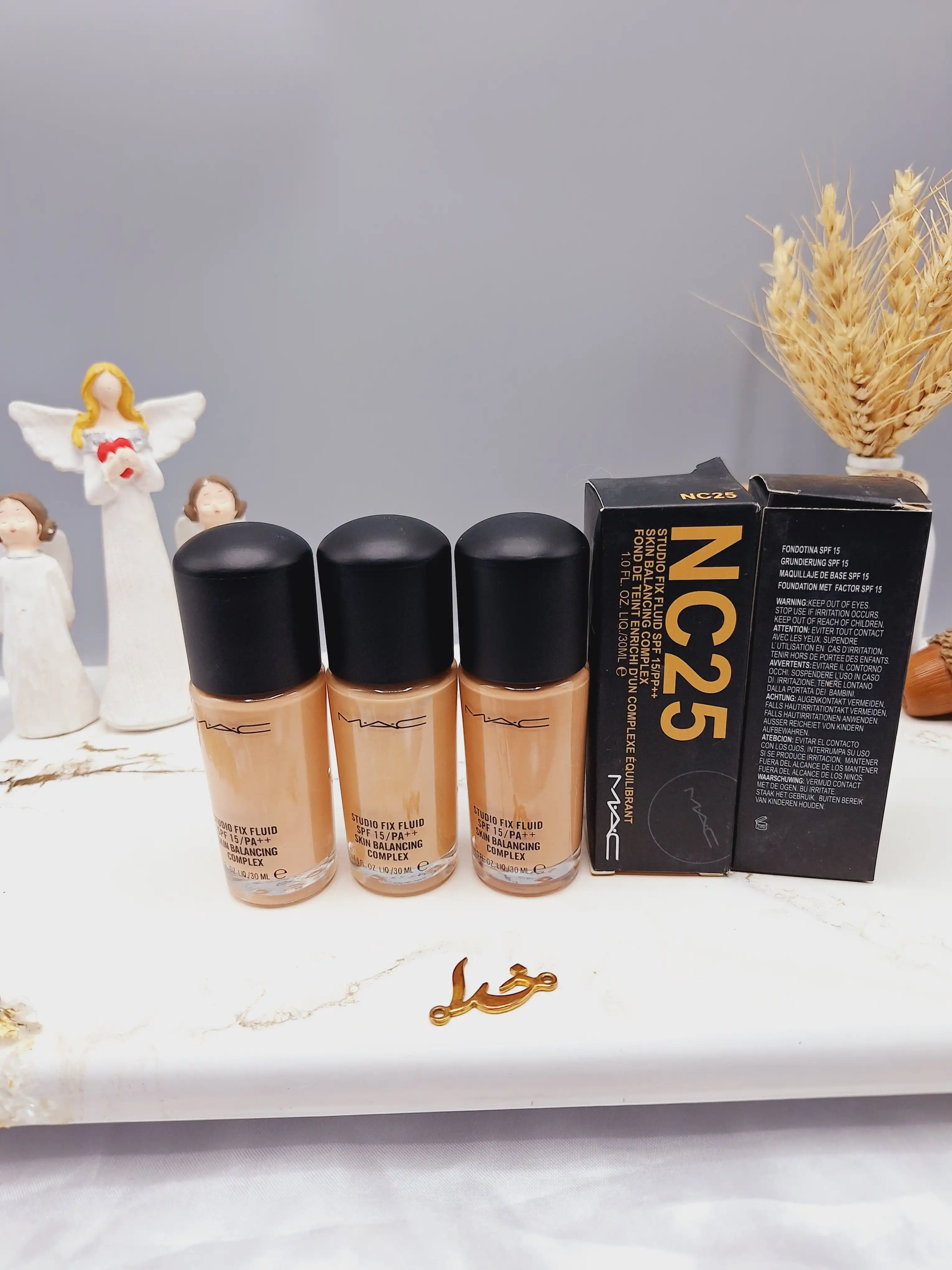 کرم پودر پمپی رنگ برنز مدل NC حاوی SPF15 کد 4566