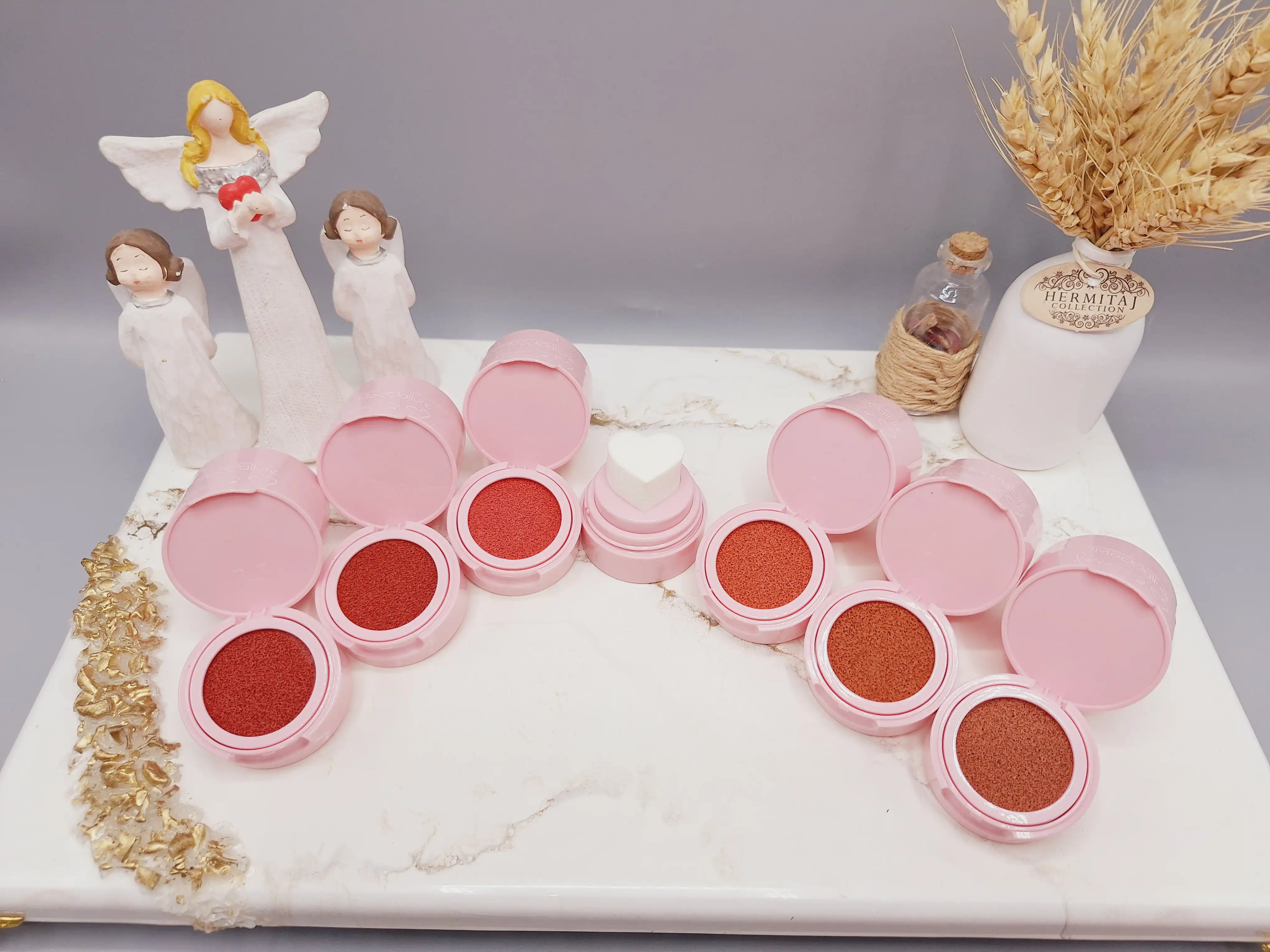 رژ گونه استامپی قلبی برند موکالره کد 436