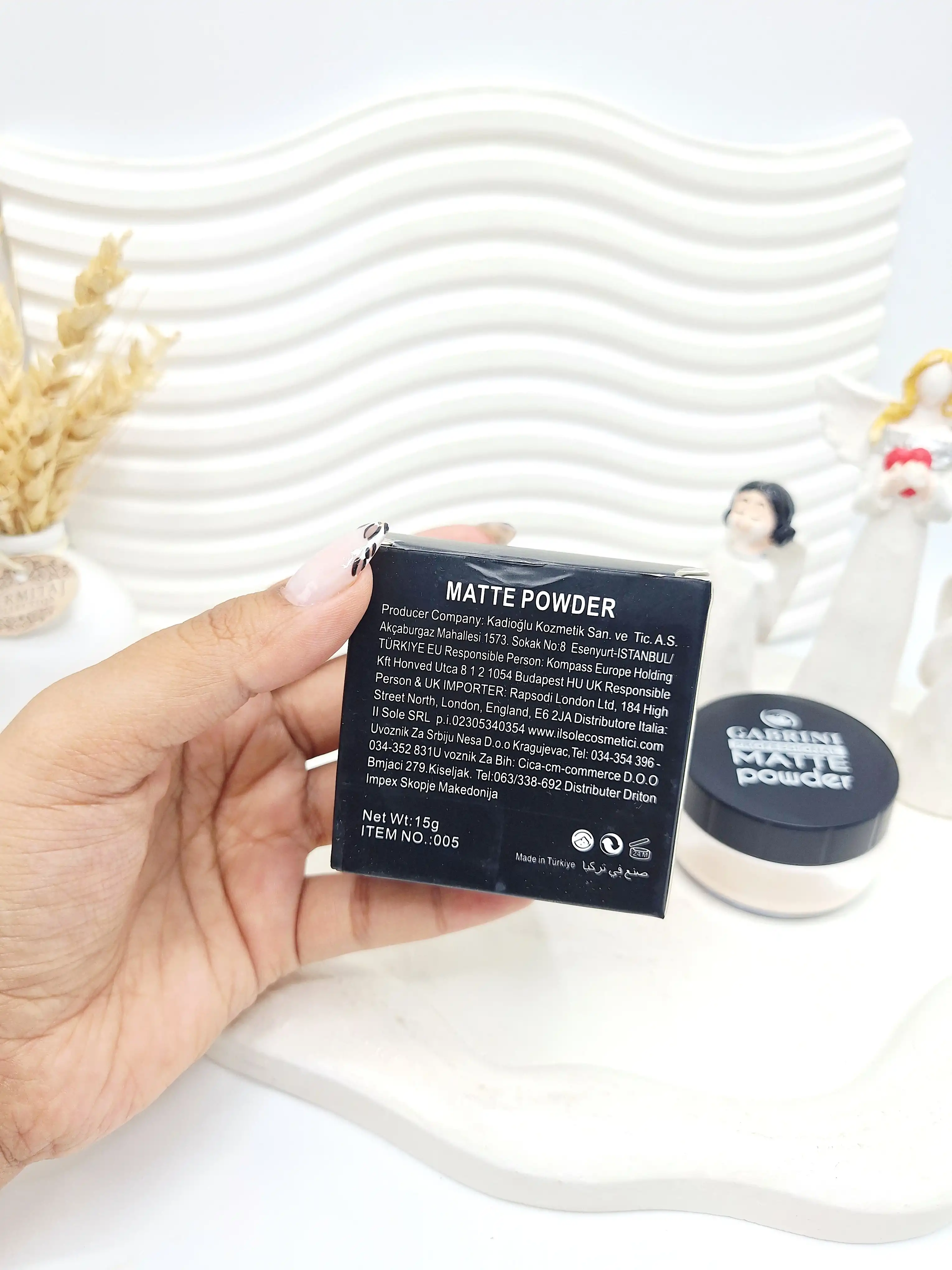 پودر فیکس گابرینی اورجینال حاوی  روغن های طبیعی جهت حفظ و ماندگاری کد 0050